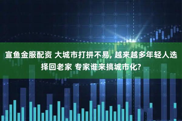 宣鱼金服配资 大城市打拼不易, 越来越多年轻人选择回老家 专家谁来搞城市化?