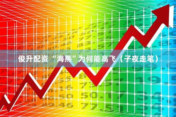 俊升配资 “海燕”为何能高飞（子夜走笔）